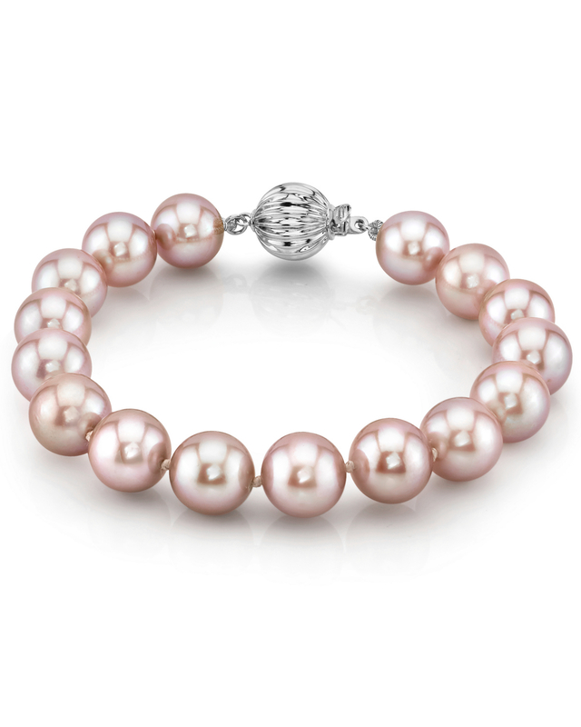 11-12mm Pink Freshwater Pearl Bracelet - AAAA Quality