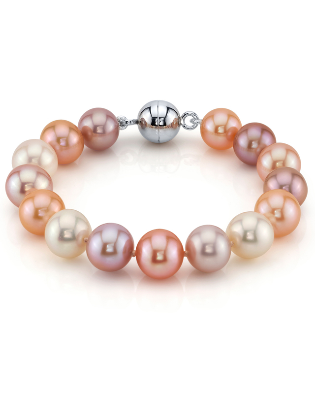 11-12mm Multicolor Freshwater Pearl Bracelet - AAA Quality