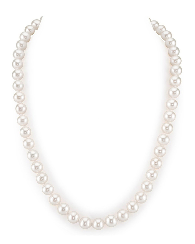 8-8.5mm White Freshwater Choker Length Pearl Necklace